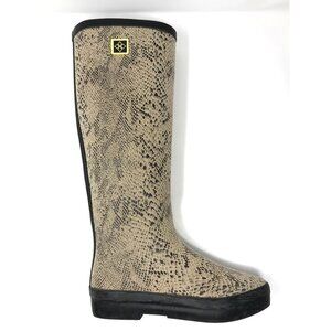 DAV Rubber Rainboots Snake Skin Women's Size 8